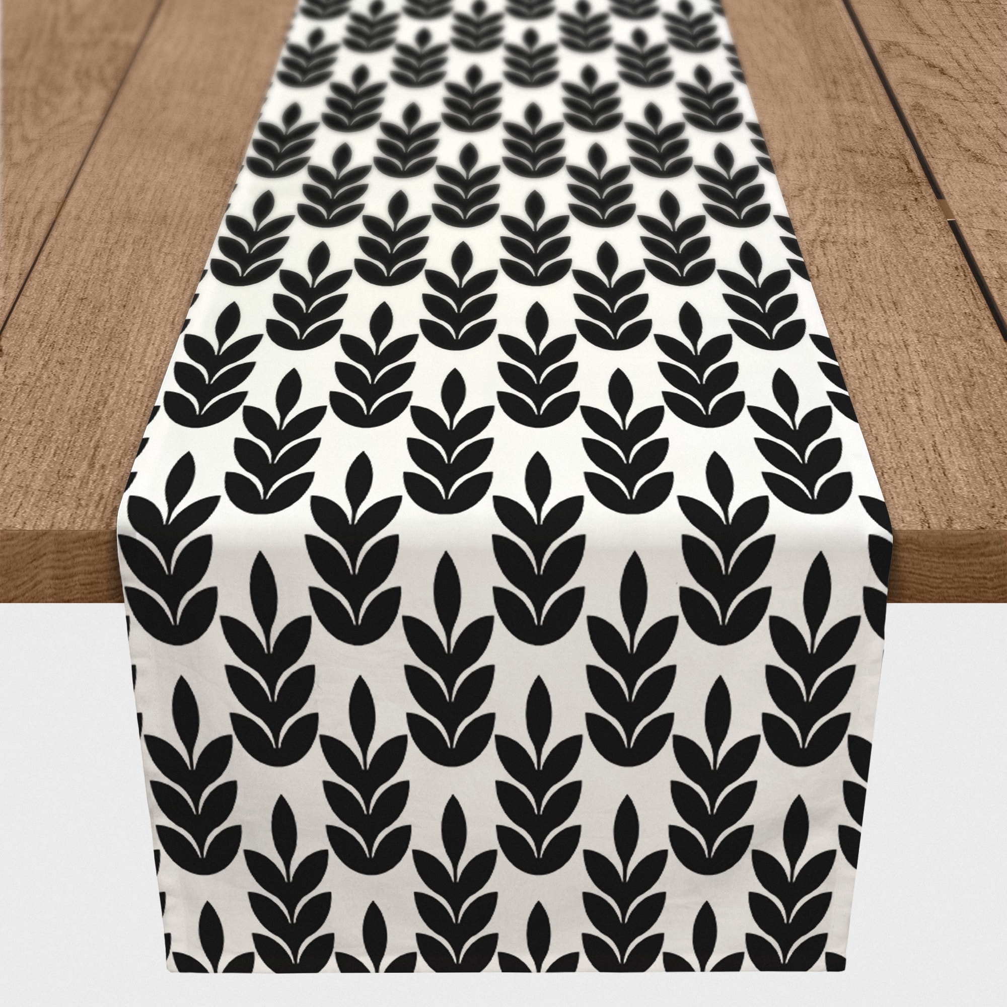 Mid Mod Leaves Indoor/Outdoor Table Runner